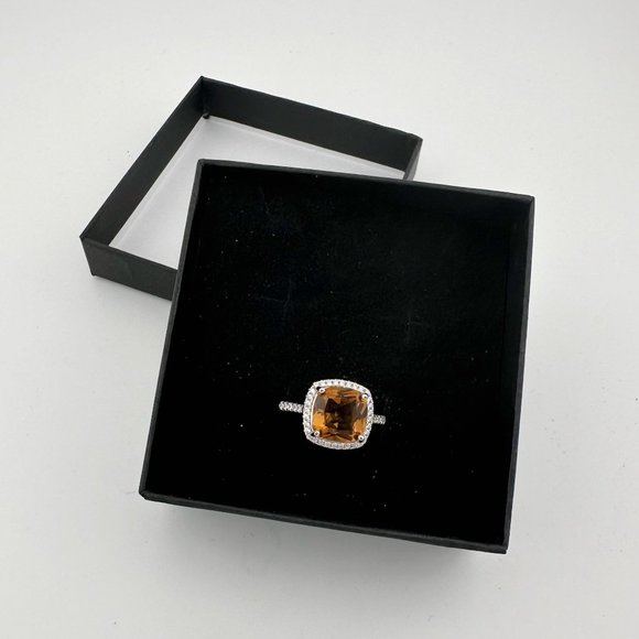 Beautiful 4.11 Ct Cushion cut Lab Grown Zulanite Ring - Sterling (.925) - Size 7 - Picture 11 of 13